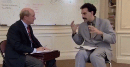 Borat Sharing Insights GIF