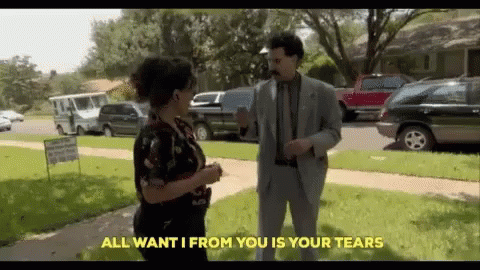 Borat Talking To A Woman GIF