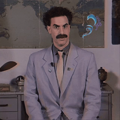 Borat Very Nice Funny Forced Smile GIF