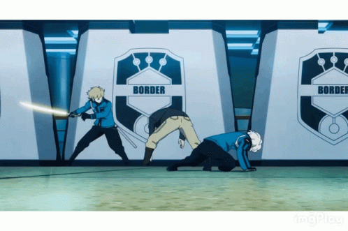 Anime Tamakoma Battling Kageura At Border GIF