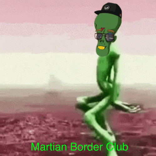 Martian Border Club Alien Dancing GIF