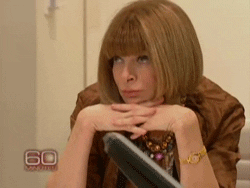 Bored Anna Wintour Hears Cricket Sounds GIF