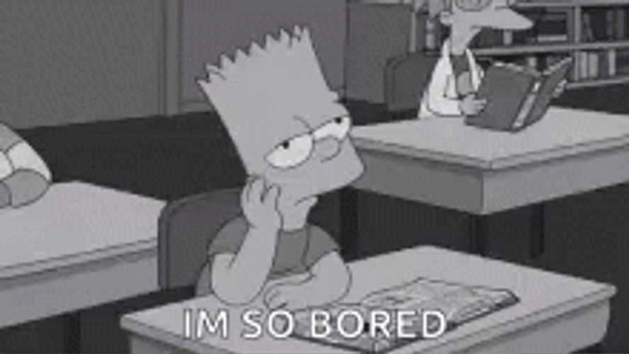 Bored Bart Simpson GIF