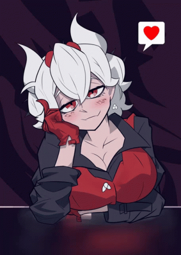 Bored Busty Anime Heart GIF