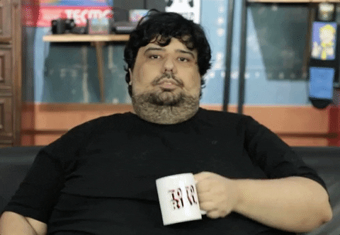 Bored Cafe Drinker GIF