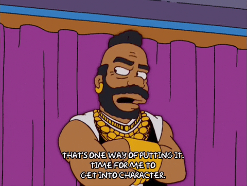 Bored Cartoon Mr T The Simpsons GIF