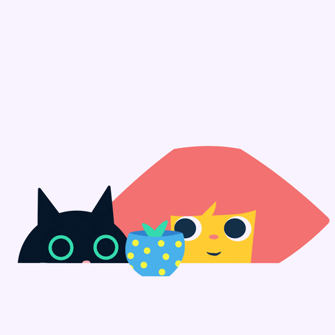 Bored Cat Watching Growing Plant GIF