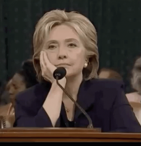 Bored Hillary Clinton GIF