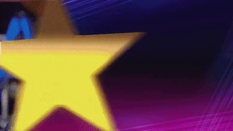 Boring Word Dashing Star Effect GIF