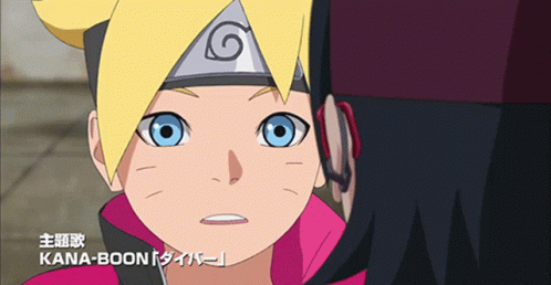Boruto Blushing Surprised Sarada Mitsuki GIF