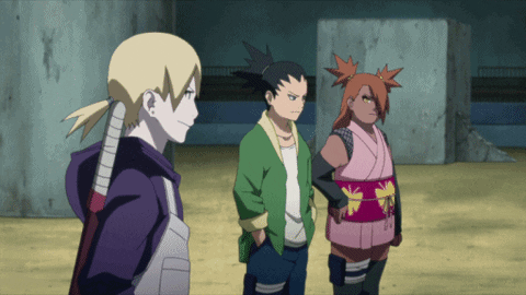 Boruto's Friends Shikadai Chocho Mitsuki GIF