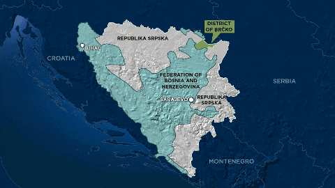 Bosnia And Herzegovina Map Closer GIF