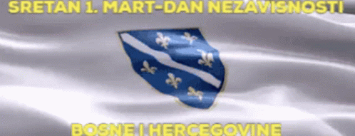 Bosnia And Herzegovina Silky Flag GIF