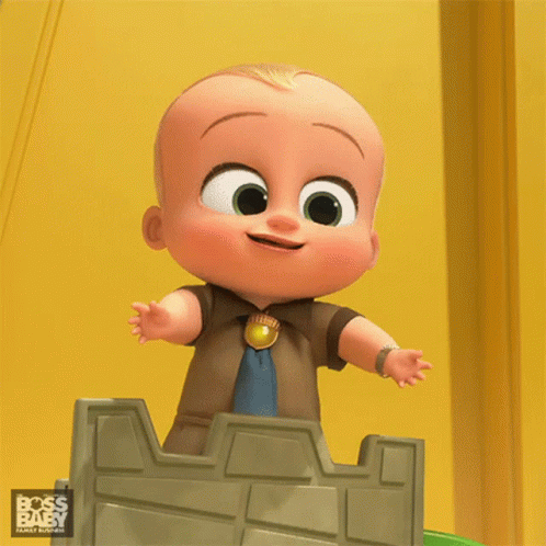 Boss Baby Baby Standing on Castle