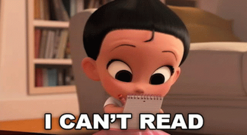 Boss Baby Staci I Cant Read GIF