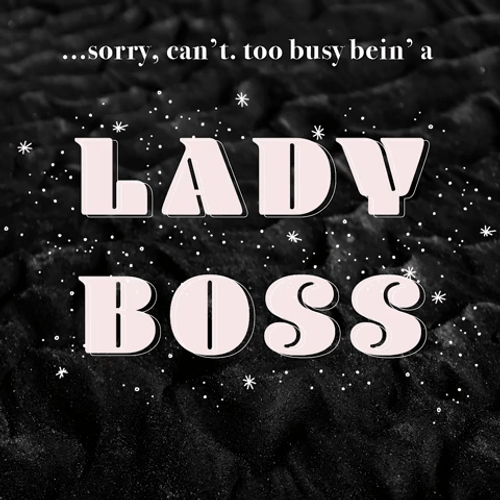 Boss Lady Text Sparkling Background GIF