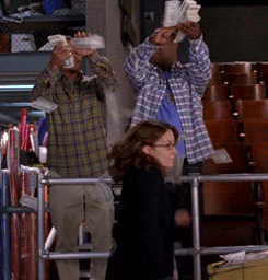 Boss Makes A Dollar I Make A Dime Tina Fey Raining Money GIF