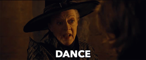 Bossy Minerva Mcgonagall Commands Dance GIF