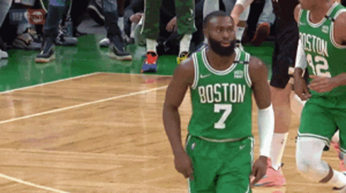 Boston Basketball Player Wearing Green Jersey Number 7