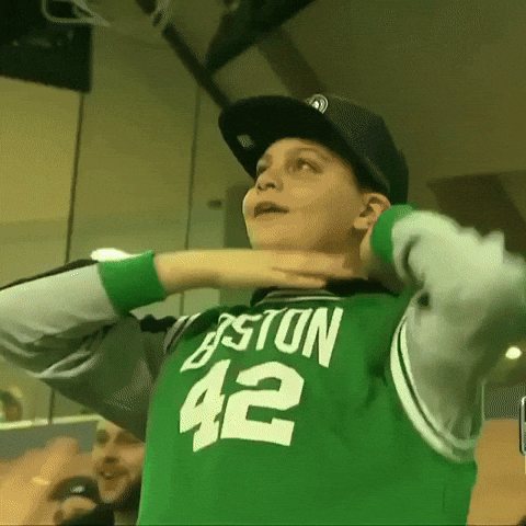 Boston Celtics Fan Funny Antics GIF