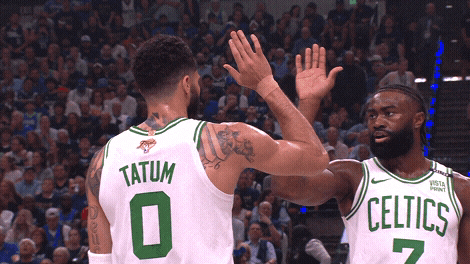 Boston Celtics Jayson Tatum High Five GIF