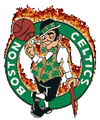 Boston Celtics Logo With Leprechaun and Basketball