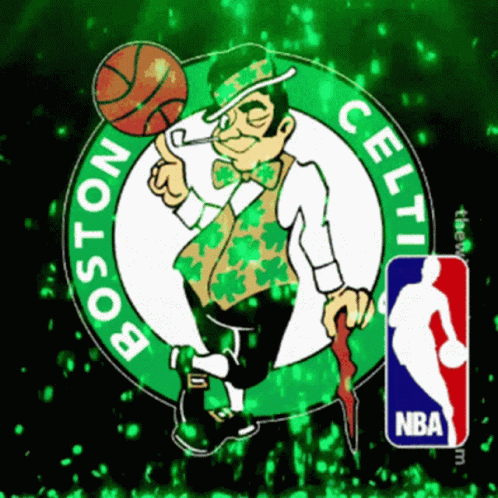 Boston Celtics Logo With Leprechaun GIF