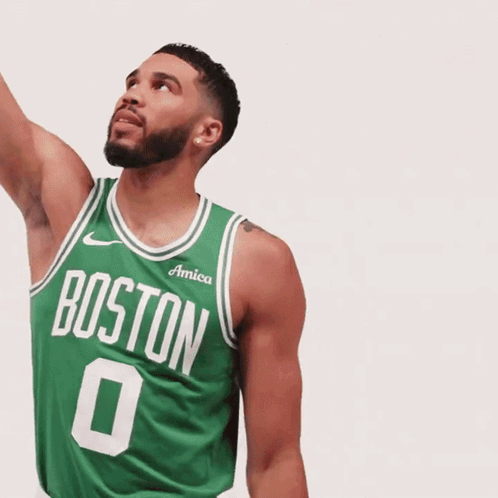 Boston Celtics Player Holding Trophy GIF