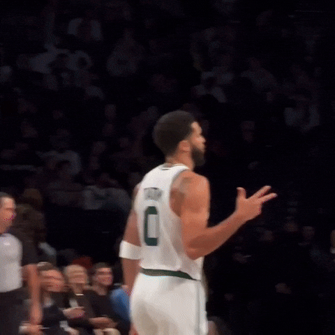 Boston Celtics Player Jayson Tatum Running Backwards GIF