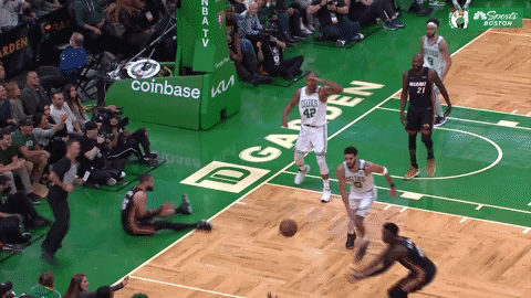 Boston Celtics Player Looking Far GIF