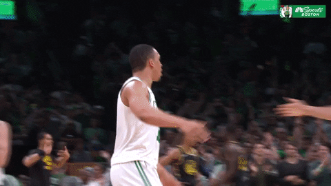 Boston Celtics Robert Williams Iii High Fiving Teammates GIF