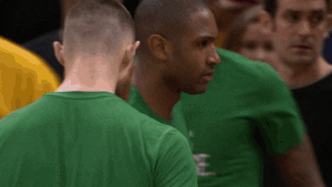 Boston Celtics Teammates Excited Chest Bump GIF