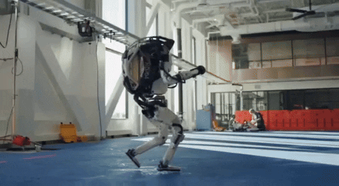 Boston Dynamics Robot Dancing Running Man GIF