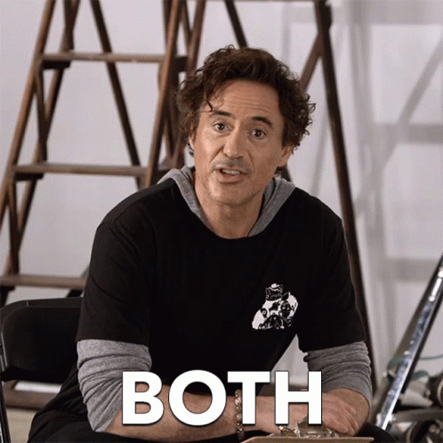 Robert Downey Saying Both GIF