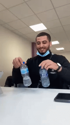 Bottle Flip Challenge Success GIF
