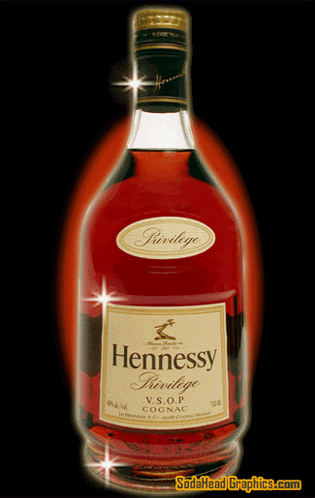 Bottle Of Hennessy Privilege V.S.O.P. Cognac GIF