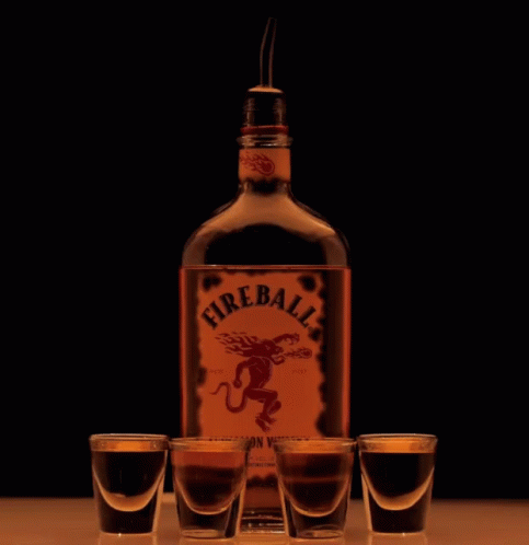 Bottle on Fire About to Explode