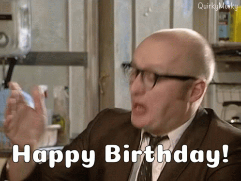 Bottom Happy Birthday Office Greeting GIF
