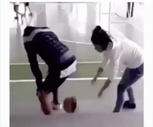 Boy Basketball Bounce It Using His Butt GIF