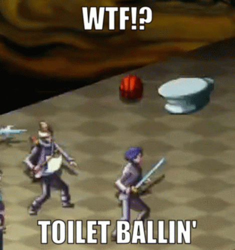 Bouncing Ball Toilet Ballin GIF