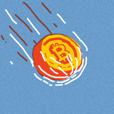 Bouncing Ball With Bitcoin Logo GIF