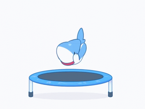 Shark Trampoline Bouncing GIF