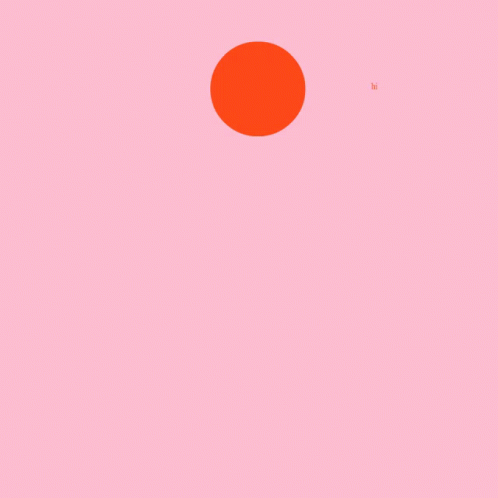Bouncing Orange Ball In Pink Background GIF