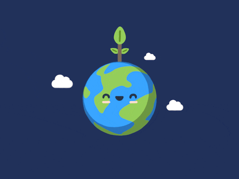 Bouncing Mother Earth Globe GIF