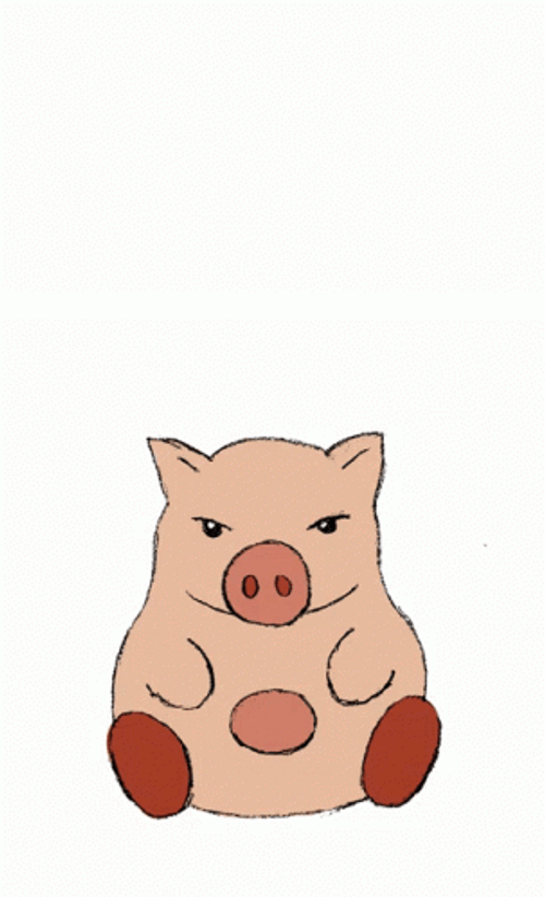 Bouncing Pig Animation GIF