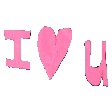 Bouncing Pink I Heart You GIF