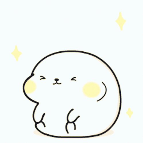Bouncing White Squishy Seals Sticker GIF