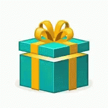 Bouncy Present In Green Box GIF