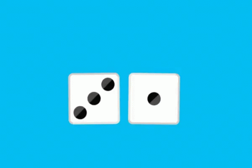 Bouncy Rolling Dice Cartoon GIF