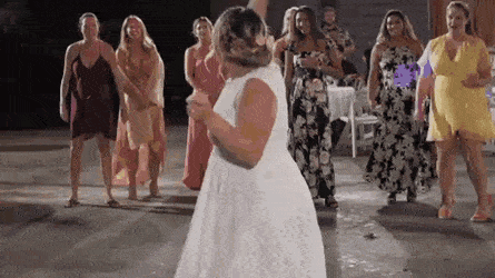 Bouquet Hitting Guest Funny Wedding GIF